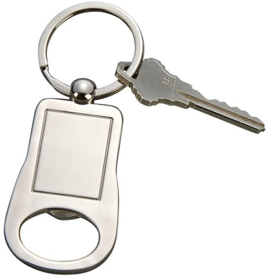 (D) Bottle Opener Key Chain Silver Nickel Plated, Gift Boxed, Father Gifts