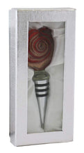 (D) Wine Bottle Stopper, Red and Gold Heart, Bar Counter Decoration