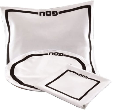 (D) Judaica White Seder Set Classic Design with Towel 3 Pc Table Decor (Black)