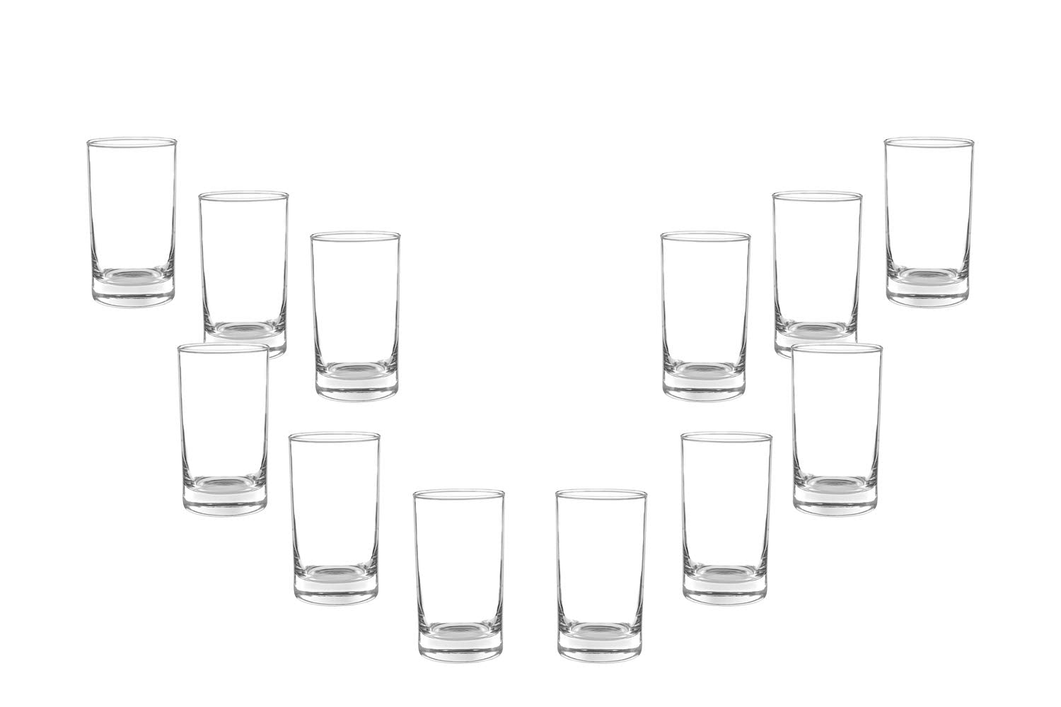 Lexington Beverage Rocks Juice Glasses 11.5 Oz, Modern Clear Glassware Set of (12)