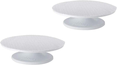 Ateco 610 Revolving Cake Stand White Dessert Platter (2 PC)