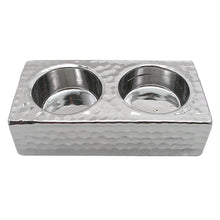 (D) Double Tealight Holder Silver Decorative Stand Wedding Favor Home Decoration (Acute-Angled)