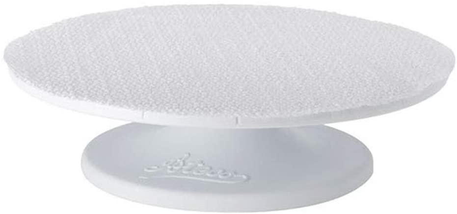 Ateco 610 Revolving Cake Stand White Dessert Platter (2 PC)