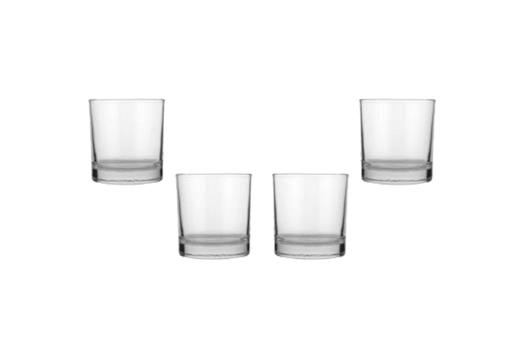Prestige Juice Stemmed Juice Glasses 9.5 Oz, Modern Clear Glassware Set of (4)