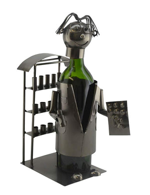 (D) Wine Bottle Holder, Pharmacist, Bar Decoration, Gift for Doctor