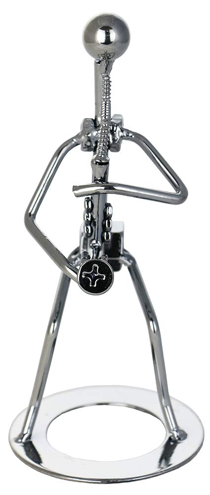 (D) Metal Sa[ Player Decorative Figurine 7 Inch, Gift for Musician