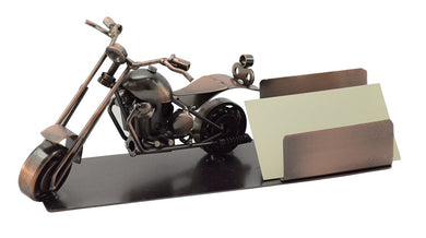 (D) Metal Motorcecle Card Holder for Desk Industrial Style