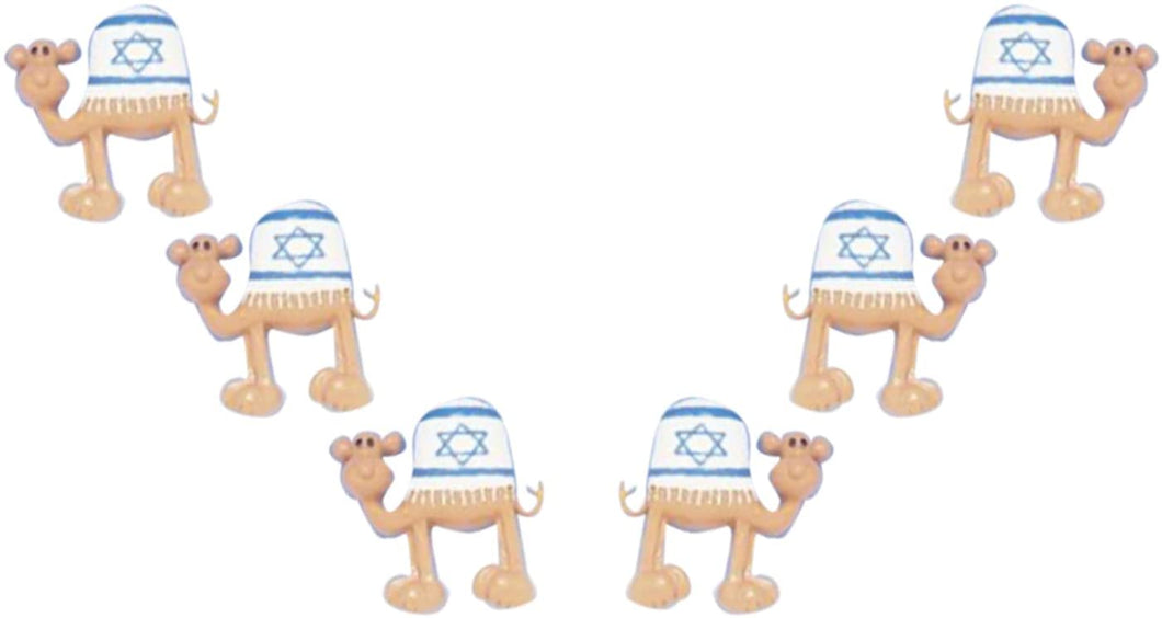 (D) Judaica Camel Flag Refrigerator Magnets 6 Pc for Kitchen and Office