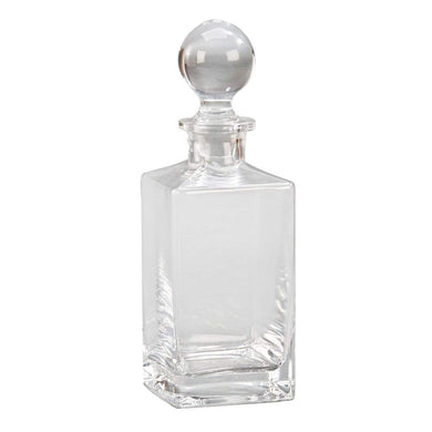 (D) Wine Bottle, Old-Fashioned Crystal Decanter for Whiskey, Scotch 32 Oz