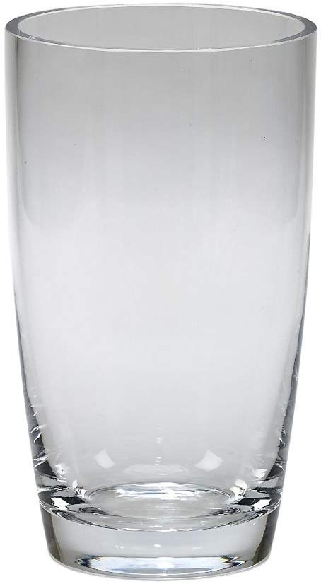 (D) Flower Centerpiece Optic Crystal Glass Tall Flower Vase, Modern Floor Vase (7.75