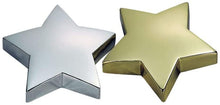 (D) Bright Paperweight In Brass Plate Star, Gifts for Office Colleagues (Silver)