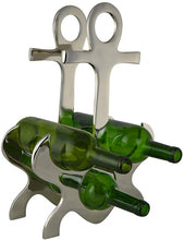 (D) Anchor Style Wine Bottle Holder Silver Bar Counter Decoration