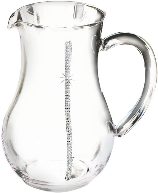 Le Monde Cadeaux, 48 Oz Swarovski Jeweled Crystal Carafe Pitcher For Drinks