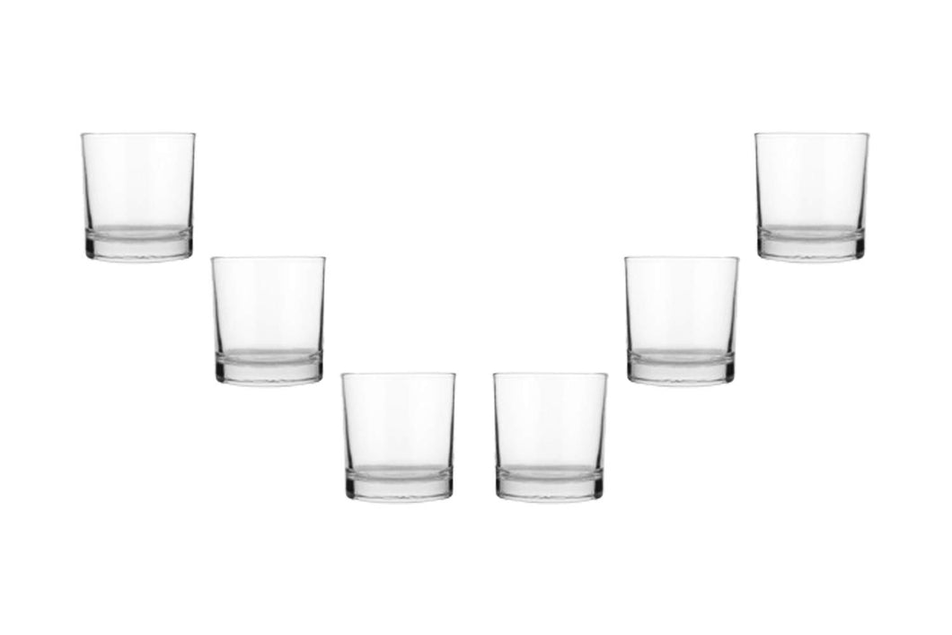 Prestige Juice Stemmed Juice Glasses 9.5 Oz, Modern Clear Glassware Set of (6)