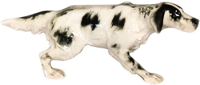 (D) Royalty Porcelain Lomonosov Animal Figurine Setter Spotted Dog 11 inches