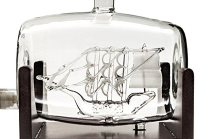 Denizli Spirits 40 Oz Handmade Barrel Decanter Wooden Stand Classical