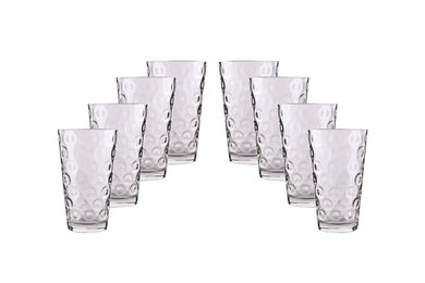 (D) Drinking Glasses Set of 8, Cocktail Sets For The Home, Modern Design, Clear