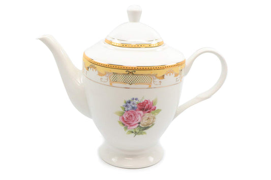 Royalty Porcelain 49pc Dinner Set Pale Roses, Vintage Flower Print Service for 8