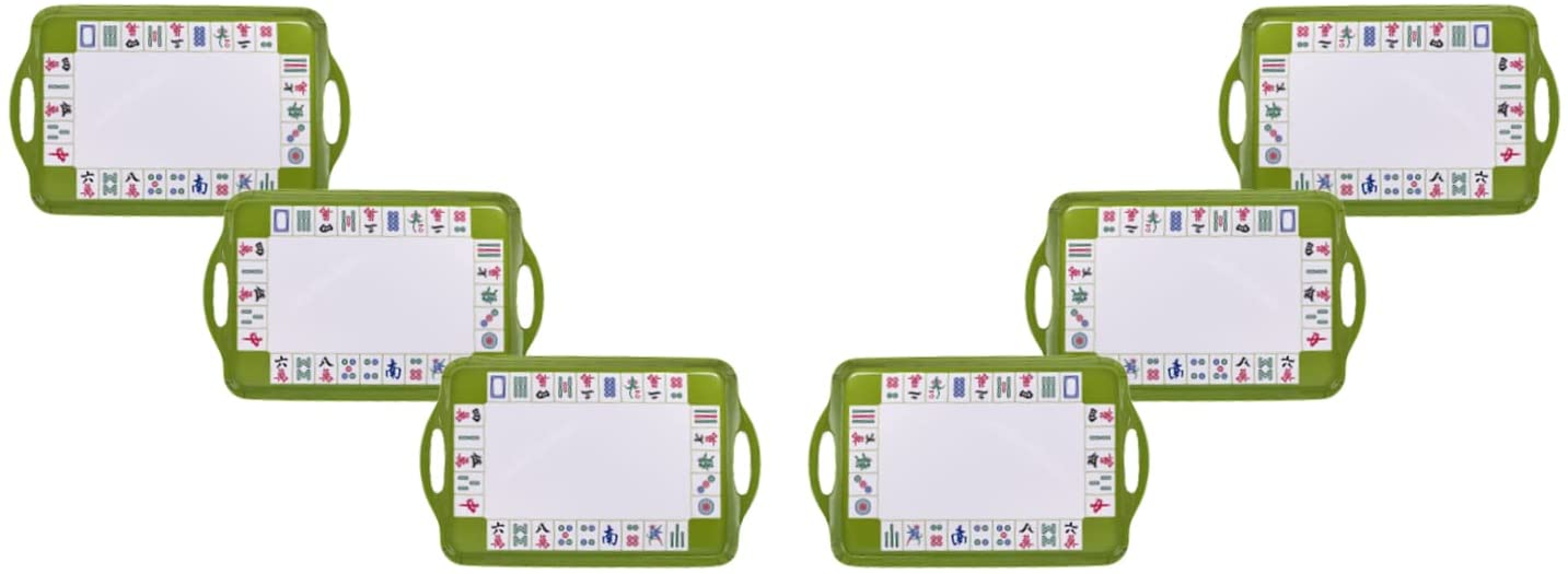 (D) Judaica Mah Jongg Melamine Serving Tray Green 18.5 x 141.5''