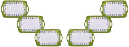 (D) Judaica Mah Jongg Melamine Serving Tray Green 18.5 x 141.5''