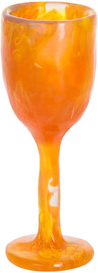 (D) Judaica Kiddush Cup Resin Shabbat and Havdalah Goblet (Orange)