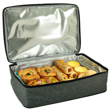 (D) Thermal Food Carrier, Pie or Cake Backpack Bag for Picnic Bag Gray