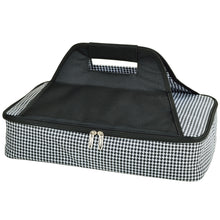 (D) Thermal Food Carrier, Pie or Cake Backpack Bag for Picnic (Houndstooth)