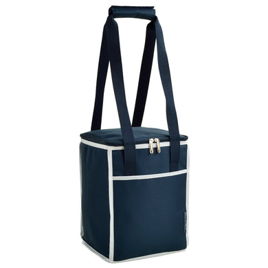 (D) Collapsible Cooler Picnic Backpack Bag for Outdoor 12 x 9.5 Inch (Blue)