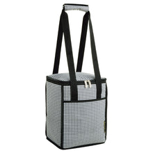 (D) Collapsible Cooler Picnic Backpack Bag for Outdoor 12 x 9.5 Inch (Houndstooth)