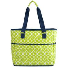 (D) Extra Large Insulated Cooler Tote, Backpack Bag for Outdoor (Trellis Green)