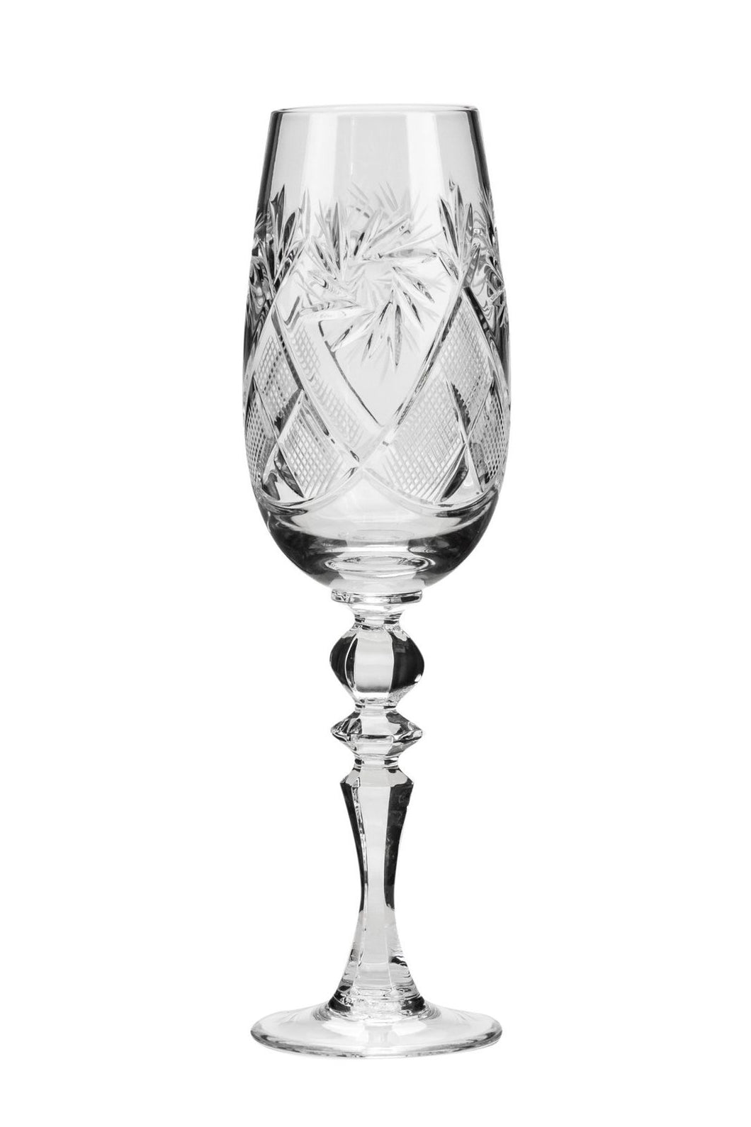 Six Vintage Webb Crystal Champagne Glasses 1935-1949