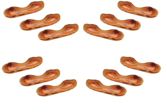 (D) Bread Basket Olive Wood Laguiole Berard Hand Made French, Vintage (12 PC)