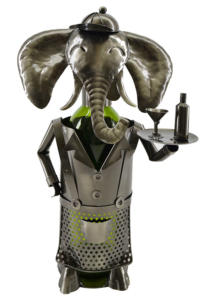(D) Wine Bottle Holder, Elephant Waiter, Bar Counter Decoration
