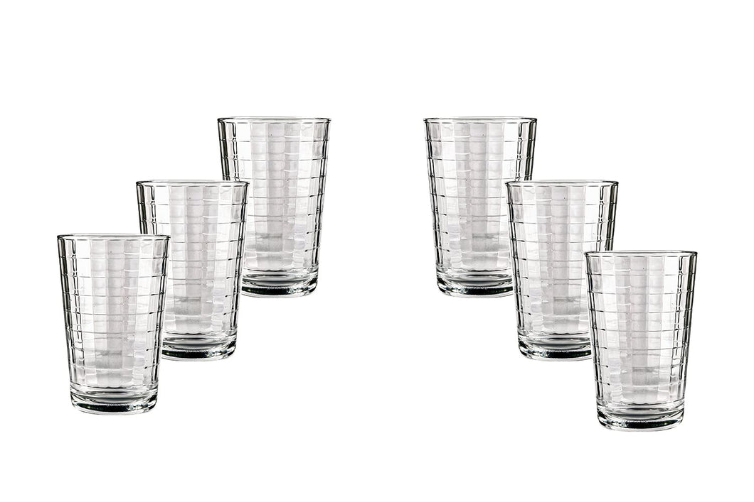 (D) Glassware Drinking Glasses Set of 6 For Water Juice Cocktail Set, 15.75oz.