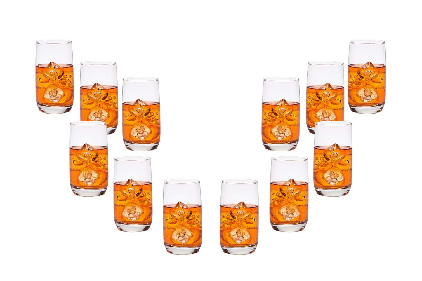 Marvelous Hiball Stemless Glasses Set 11.5 Oz, Modern Party Glassware Set of (12)