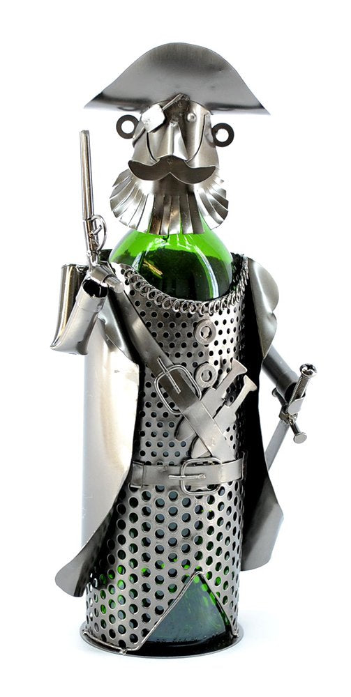 (D) Wine Bottle Holder, Pirate with Gun, Bar Counter Decoration