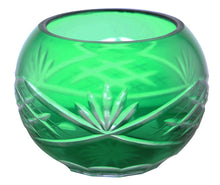 (D) Spherical Colorful Crystal Glass Candle Votives Set 4-pc 2.5x3.5 Inches