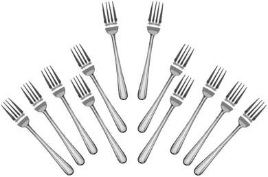Stainless Steel Salad Forks, Flatware Set 'Domi' for (12)
