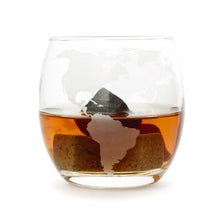 Denizli Etched Globe DOF 10 Oz Whisky Glasses, Liquor Glassware, Set of 4