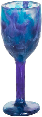 (D) Judaica Kiddush Cup Resin Shabbat and Havdalah Goblet (Blue)