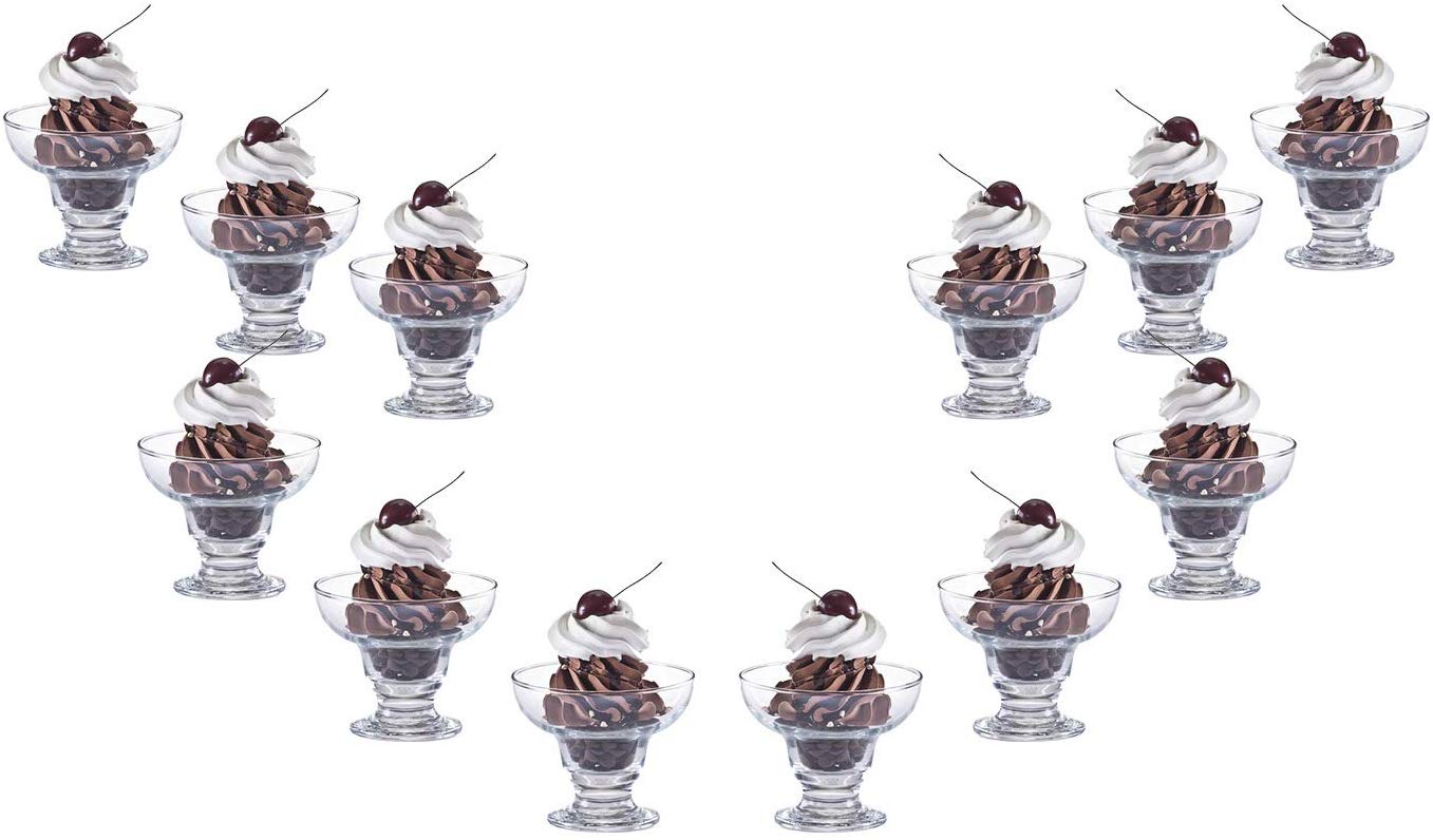 Margarita Ice Cream Glass Bowl, Dessert Dish or Cup 10 Oz, Set of (12)