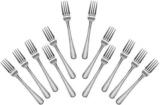 Stainless Steel Dinner Forks, Flatware Set 'Domi' for (12)
