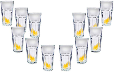 Lisboa Cooler, Stemless Cocktail Glasses 16 Oz, Party Glassware Set of (12)