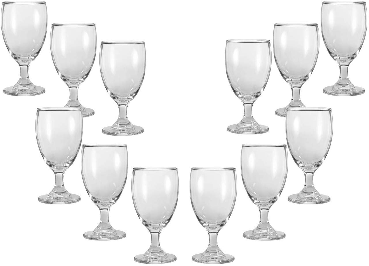 Provenza Water Glasses 10.5 Oz, Modern Cocktail Goblets Set of (12)