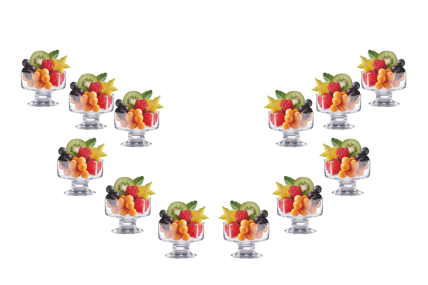 Lexington Ice Cream Glass Bowl, Dessert Dish 7.5 Oz, Set of (12)