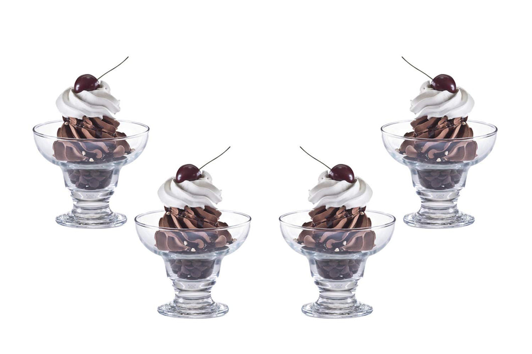 Margarita Ice Cream Glass Bowl, Dessert Dish or Cup 10 Oz, Set of (4)