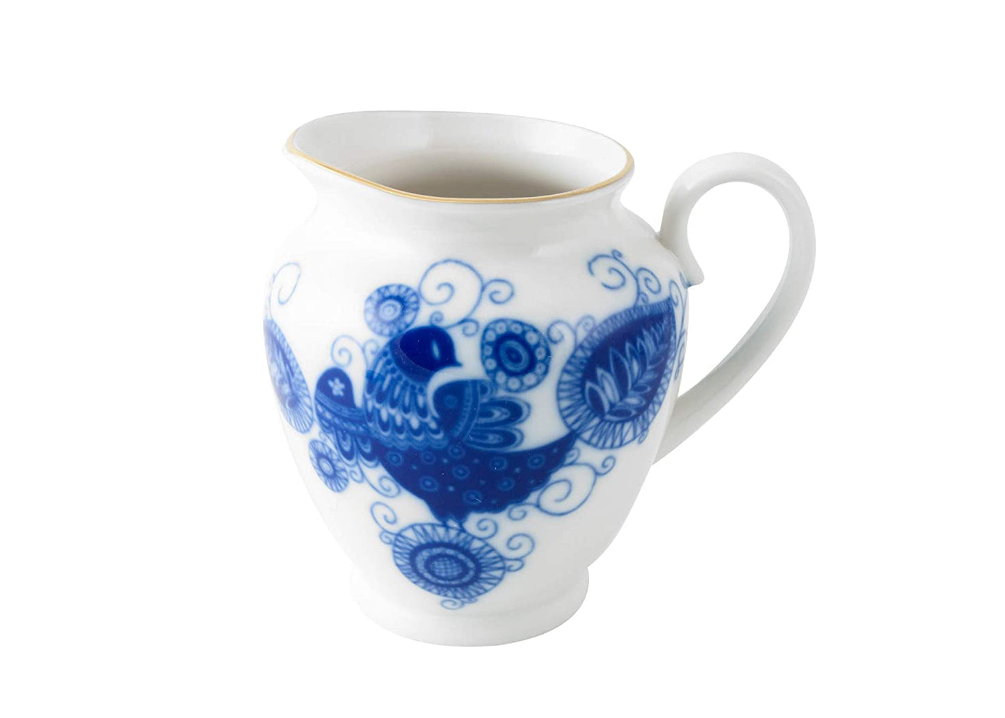 (D) Royalty Porcelain Lomonosov Cobalt Lace Creamer 4 1/2"x4"
