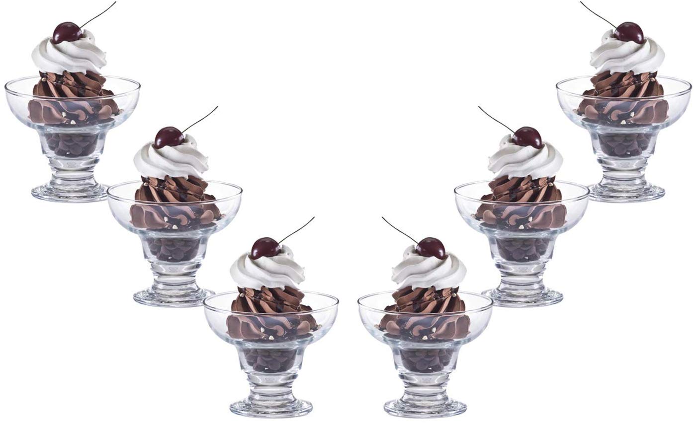 Margarita Ice Cream Glass Bowl, Dessert Dish or Cup 10 Oz, Set of (6)