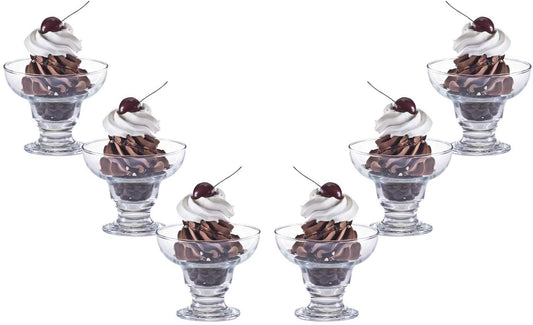 Margarita Ice Cream Glass Bowl, Dessert Dish or Cup 10 Oz, Set of (6)