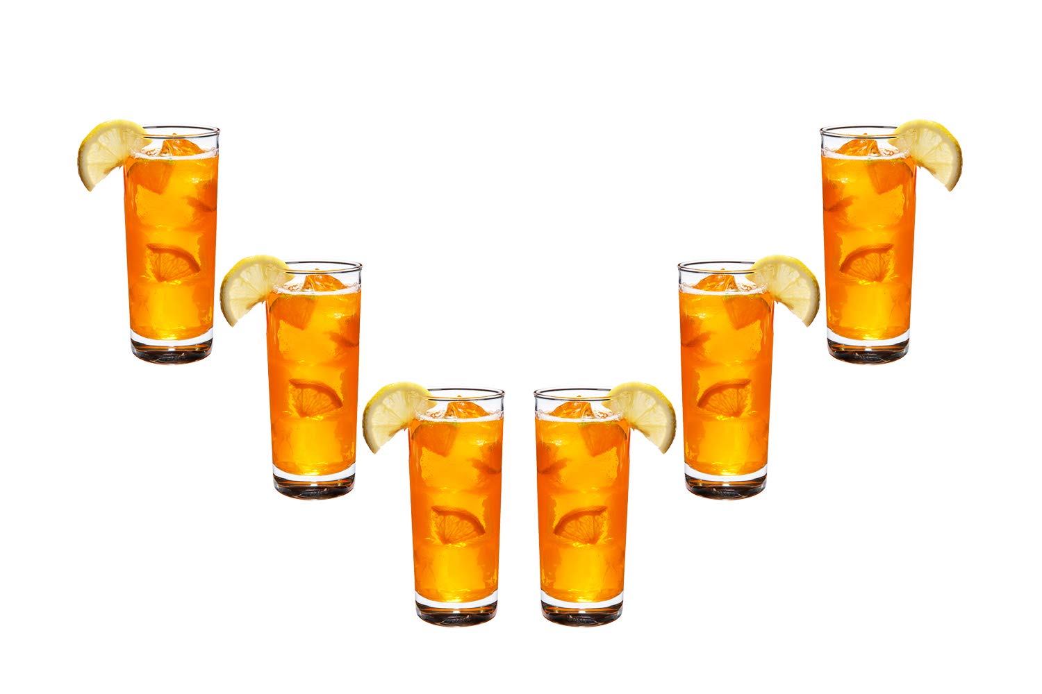 Lexington Beverage Rocks Juice Glasses 12 Oz, Modern Clear Glassware Set of (6)